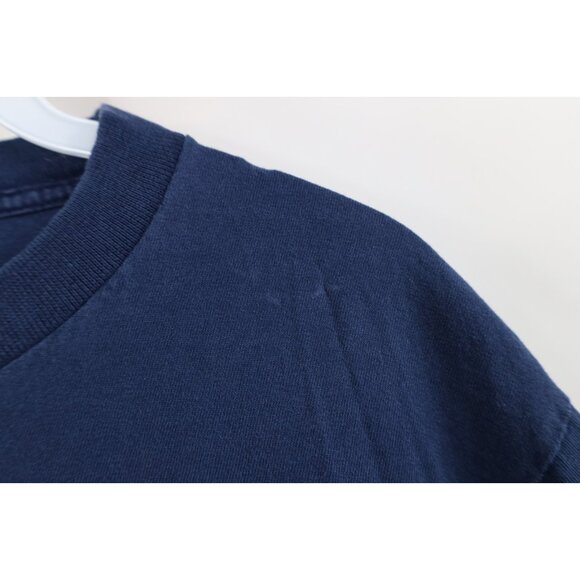 Vtg Nike Mens S Travis Scott Center Swoosh University of Michigan T-Shirt Blue - Picture 6 of 16